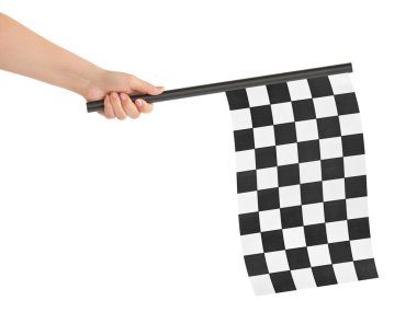 Checkered final flag clipart