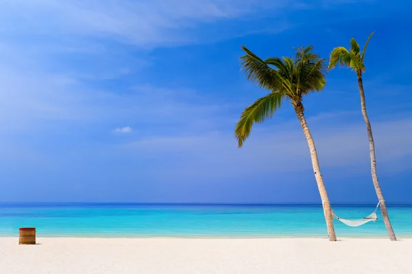 Hängematte an einem tropischen Strand — Stockfoto