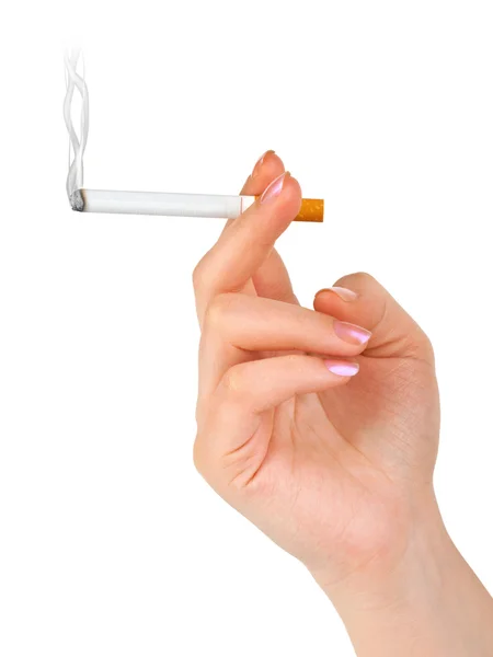 Mano con cigarrillo — Foto de Stock