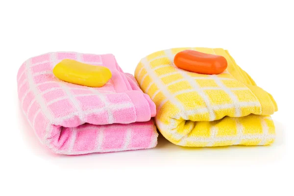 Håndklæder og sæbe - Stock-foto
