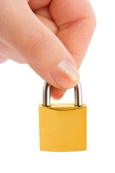 Hand and lock — Stock Photo, Image