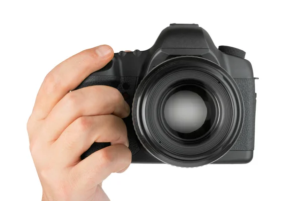 Foto câmera na mão — Fotografia de Stock