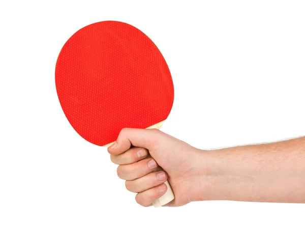 Main avec raquette de tennis — Photo