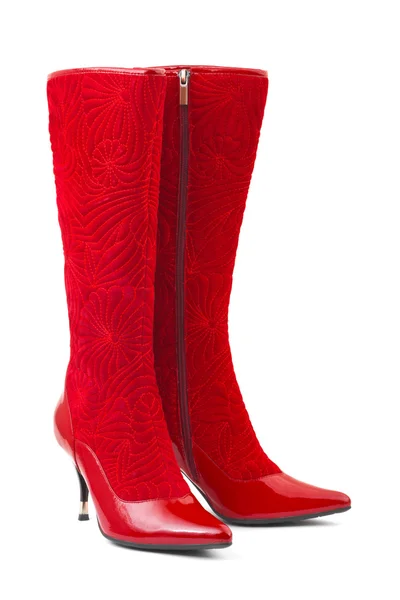 Red woman boots — Stock Photo, Image