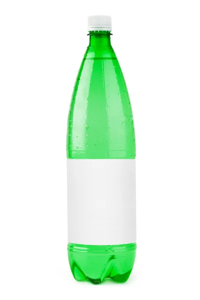 Garrafa de água com etiqueta em branco — Fotografia de Stock