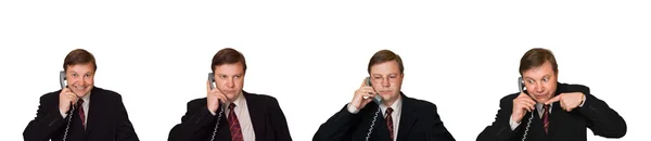 Sada mužů s telefonem — Stock fotografie