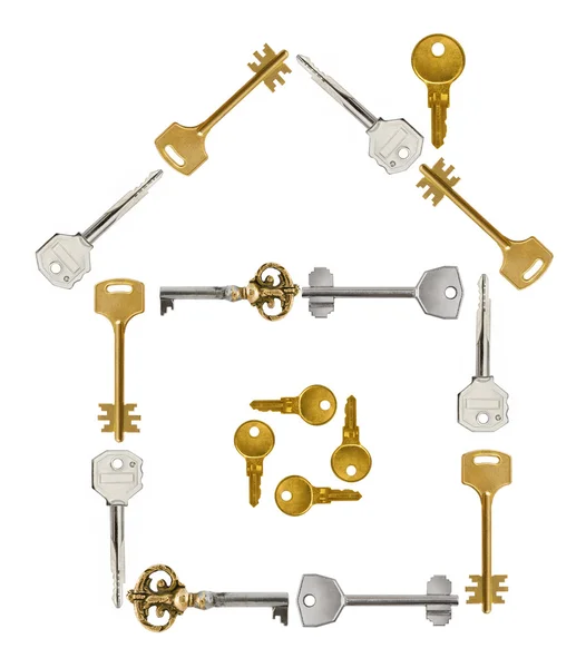 Casa feita de chaves — Fotografia de Stock