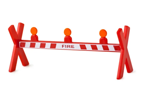 Toy fence Fire — Stock Photo, Image