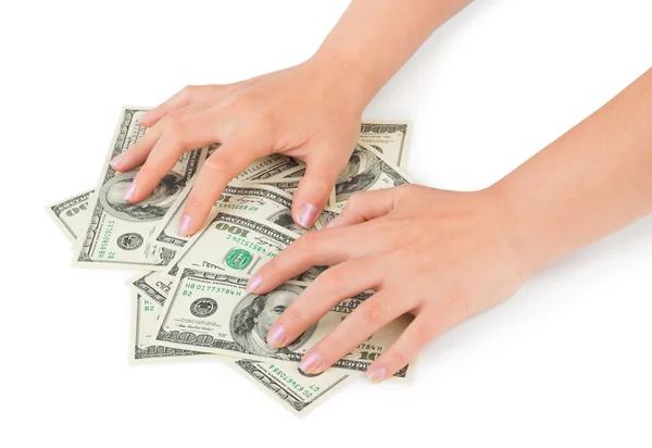 Händer och pengar — Stockfoto