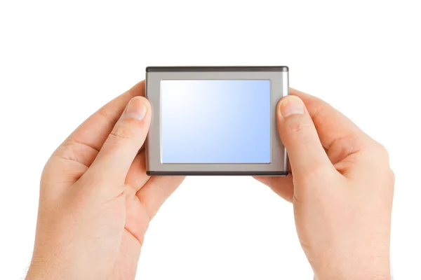 Screen in hand — Stock Photo, Image