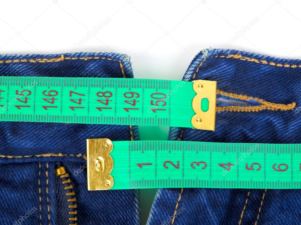 Jeans and measuring tape