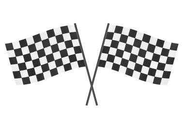 Checkered flags clipart