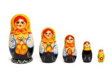 Russian toy matrioska clipart