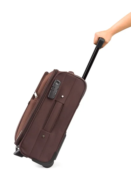 Travel case and hand — Stock Photo, Image
