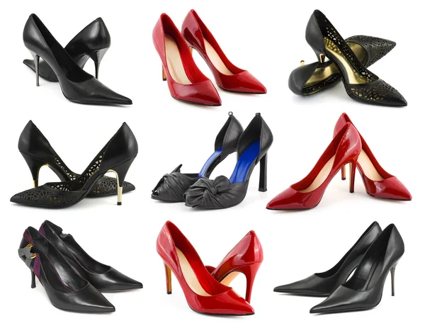 Kolekcja butów kobieta — Zdjęcie stockowe