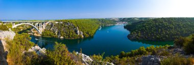 krka nehir, köprü ve Hırvatistan'ın