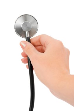 Stethoscope in hand clipart