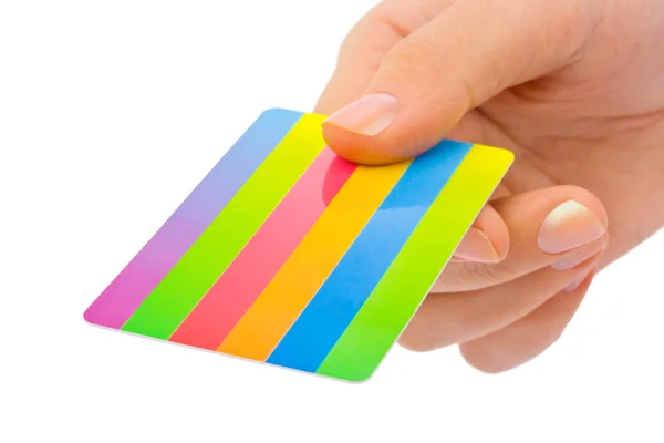 Ręka z karty kredytowej — Zdjęcie stockowe