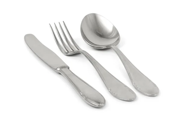 叉子、刀和勺子 — 图库照片