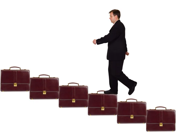 stock image Businessman on career staircase