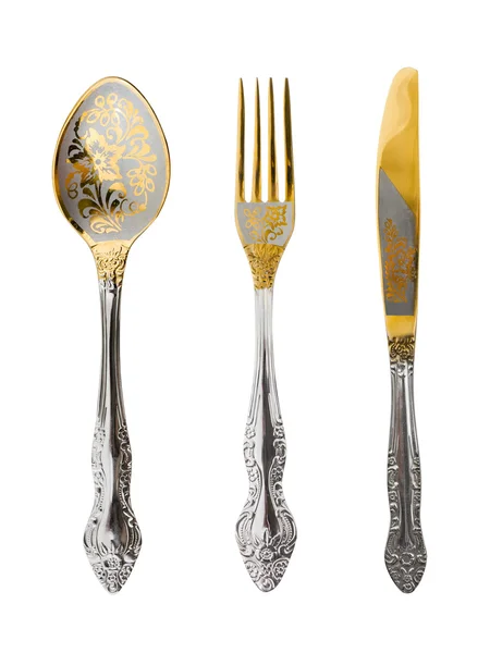 勺子、叉子和刀 — 图库照片