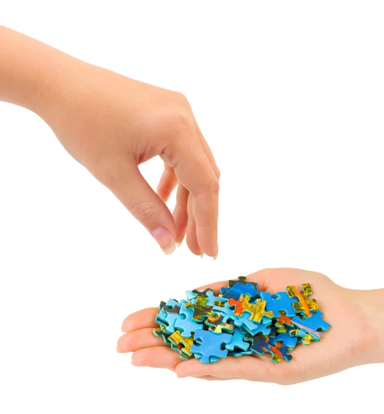 stock image Hands and puzzle