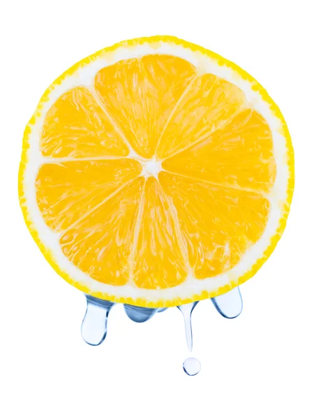 Drops on lemon — Stock Photo, Image