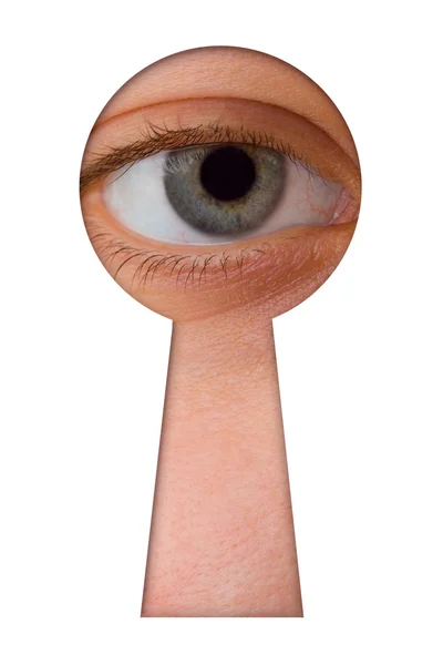 Oko w dziurkę od klucza — Zdjęcie stockowe