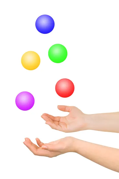 Žonglování rukou — Stock fotografie