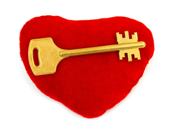Hart en sleutel — Stockfoto