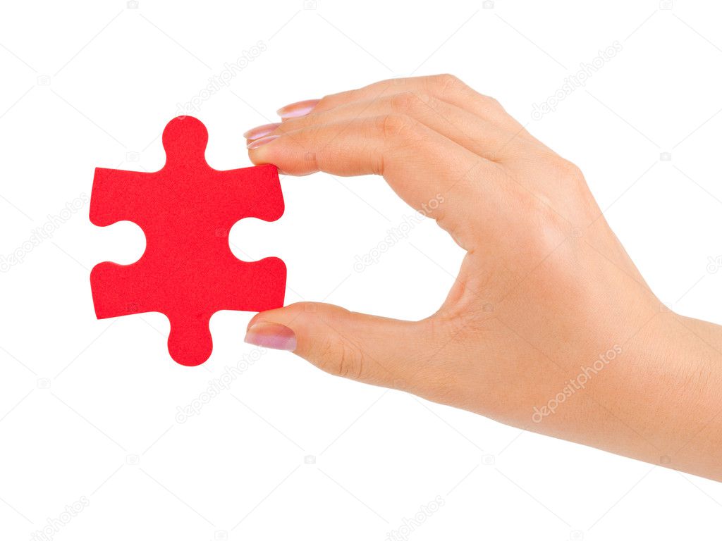 Hand with puzzle