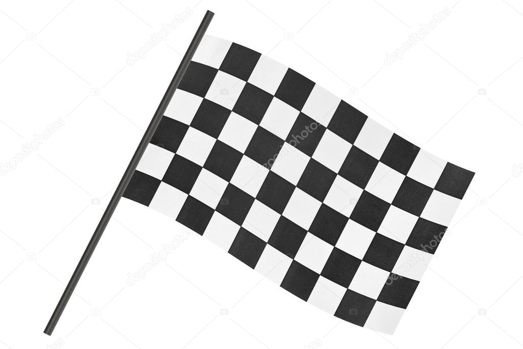 Checkered finish flag