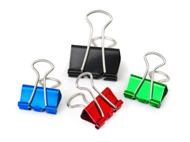 Multicolored paper clips clipart