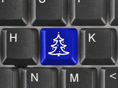 bilgisayar klavye ile Noel ağacı anahtar