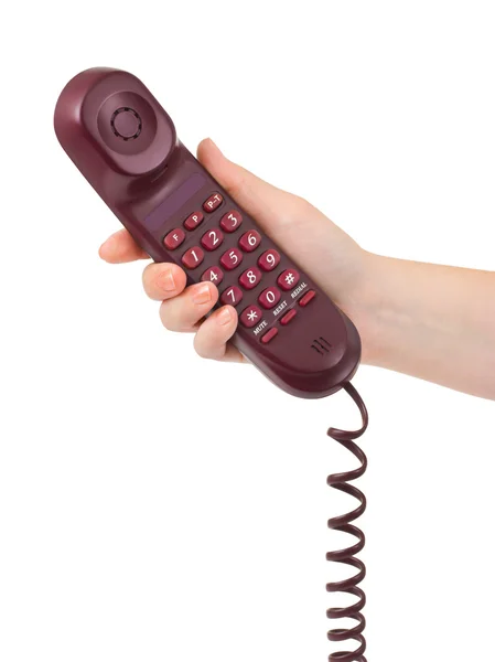 Telefoon in de hand — Stockfoto