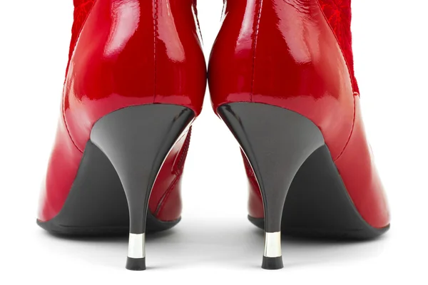 Röd kvinna skor — Stockfoto