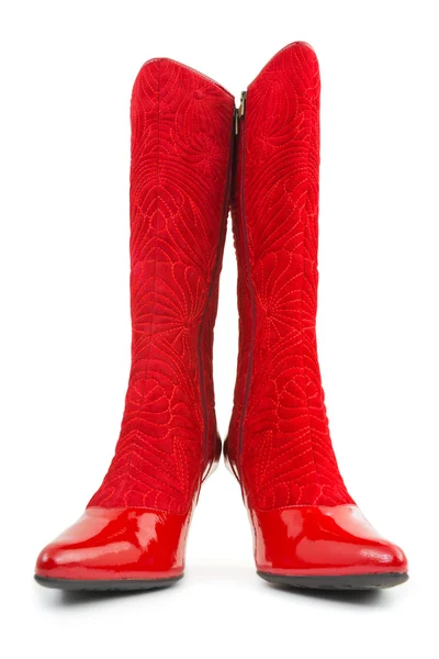 Red woman boots — Stock Photo, Image