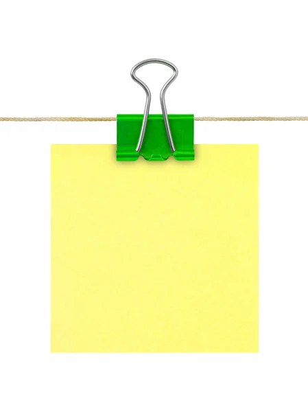 Κίτρινο post-it σημείωση χαρτί — Φωτογραφία Αρχείου