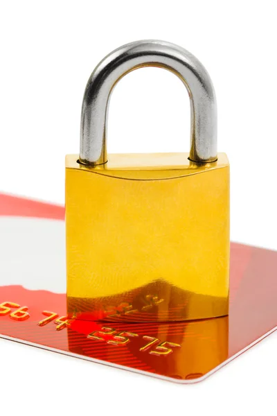 Kilit ve kredi kartı — Stok fotoğraf
