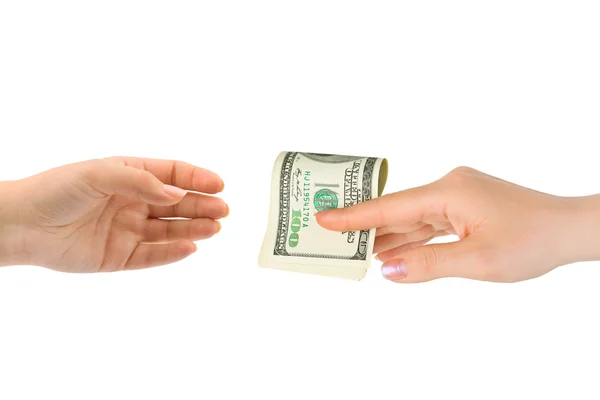 Hands and money — Stock Photo, Image