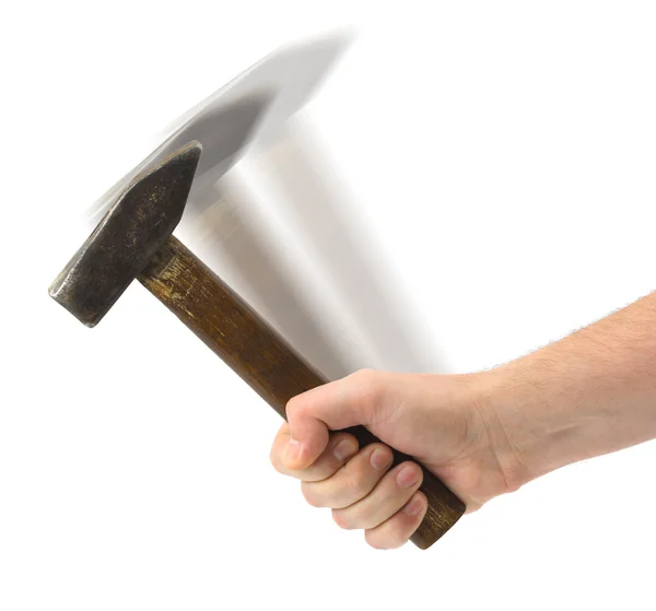 Hand mit Hammer — Stockfoto