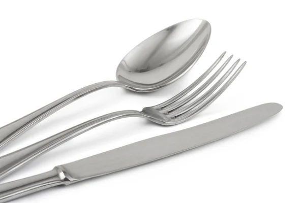 Vidlička, nůž a lžíce — Stock fotografie