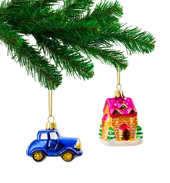 Árbol de Navidad y juguetes —  Fotos de Stock
