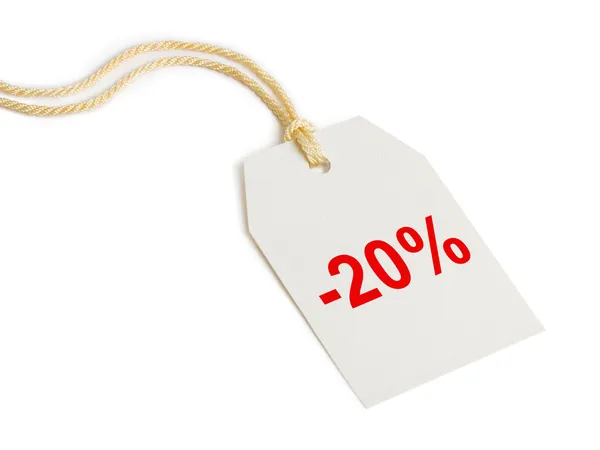 Label discount 20% — Stock Photo, Image