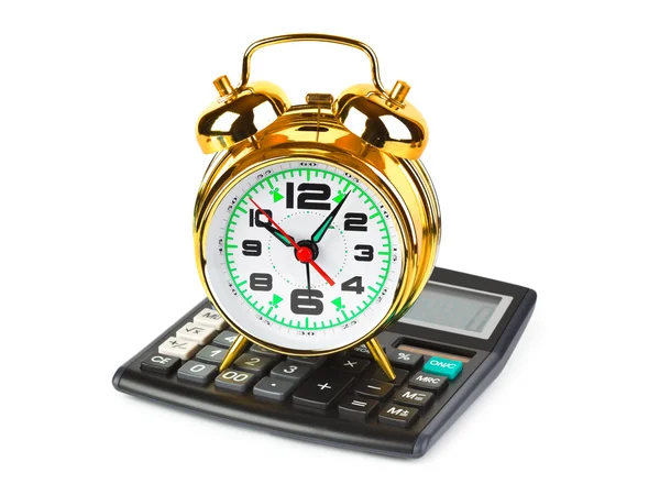 Kalkulačka a hodiny — Stock fotografie