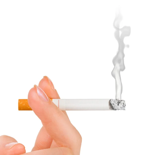 Main avec cigarette — Photo