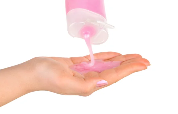 Hand und Shampoo — Stockfoto