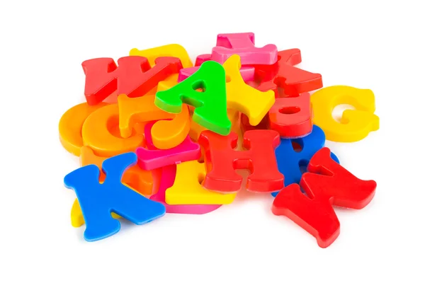 Bunte Spielzeugbuchstaben — Stockfoto
