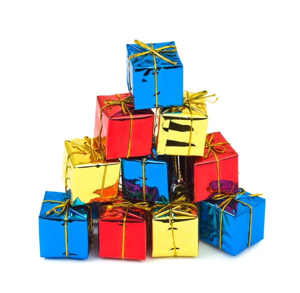 Veelkleurige geschenken — Stockfoto