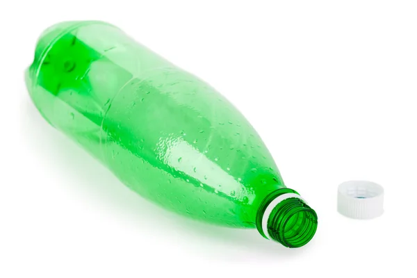 Prázdná láhev a čepici — Stock fotografie